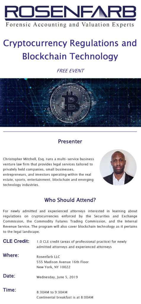 6/5/19 Cryptocurrency Regulations and Blockchain Technology